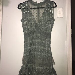 Sage green short dress